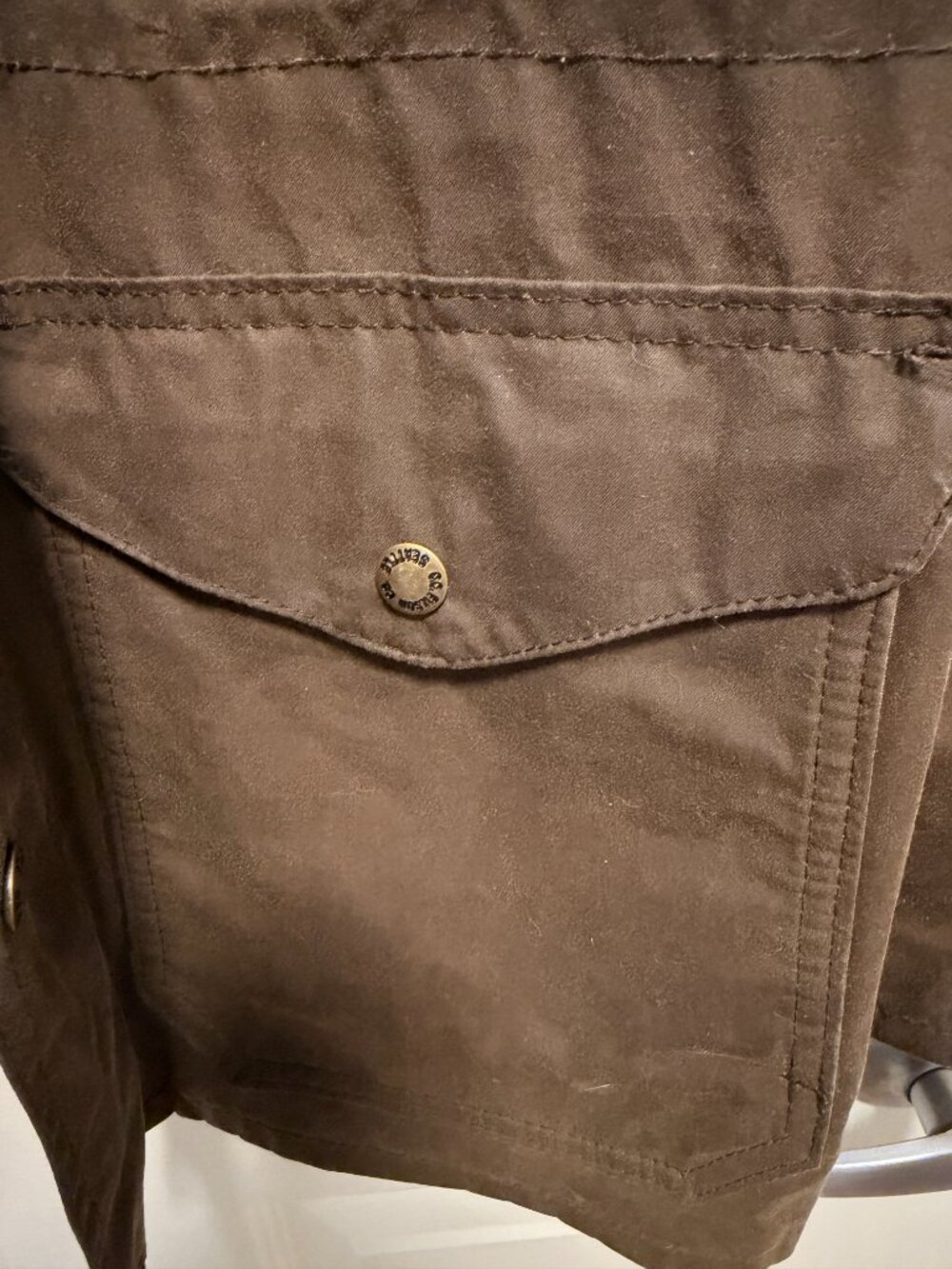 Filson Waxed Field Jacket Men’s L Brown Moleskin Collar - Picture 5 of 6